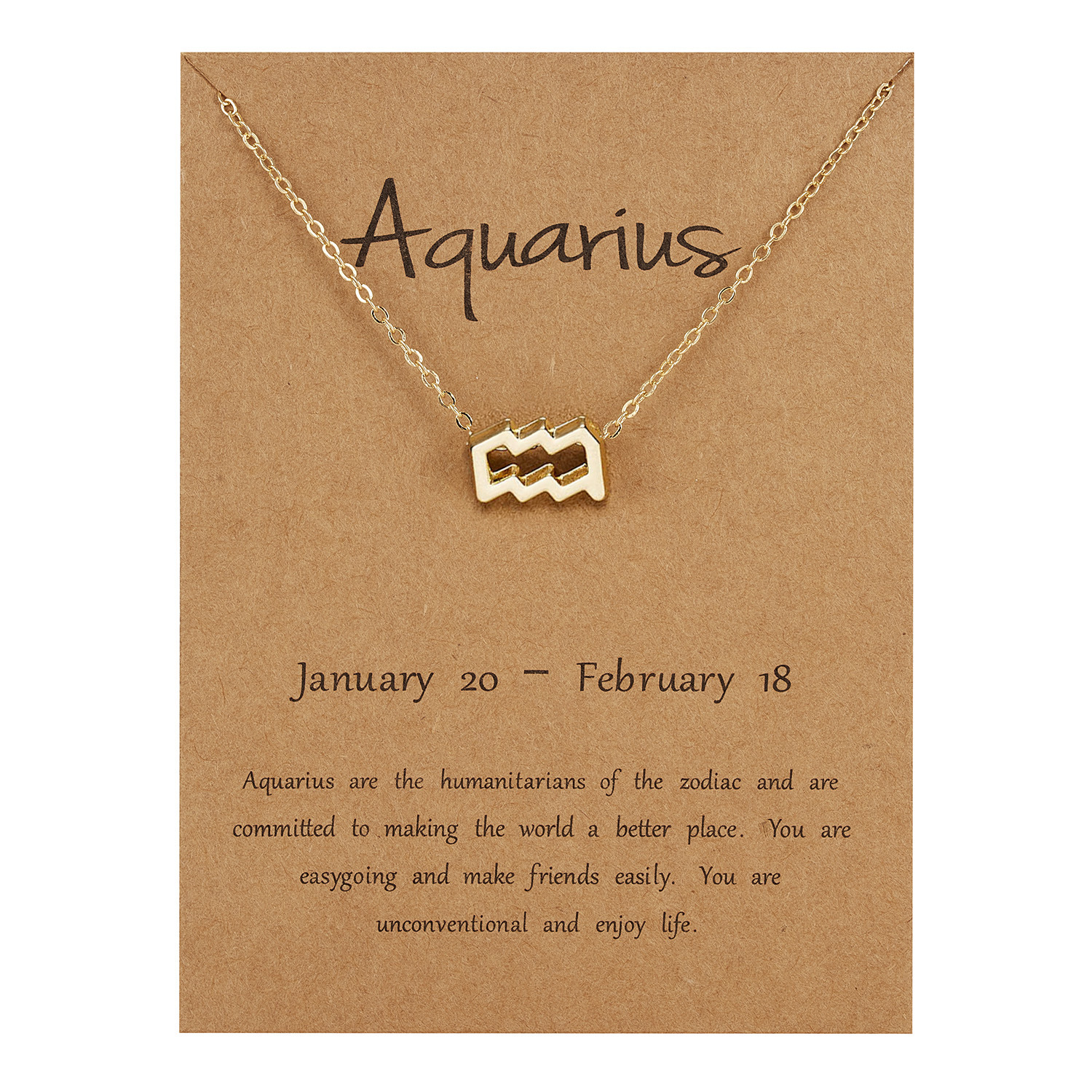 Zodiac Necklace – Creative Symbol Astrology Pendant Necklace
