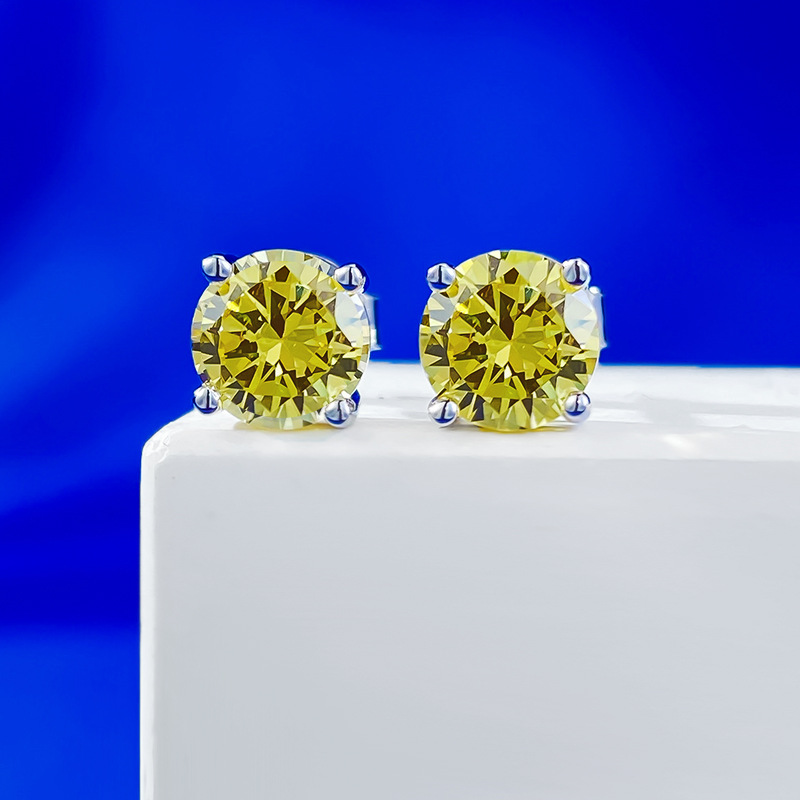 Yellow Sapphire Ring - Four-Prong Setting in S925 Sterling Silver