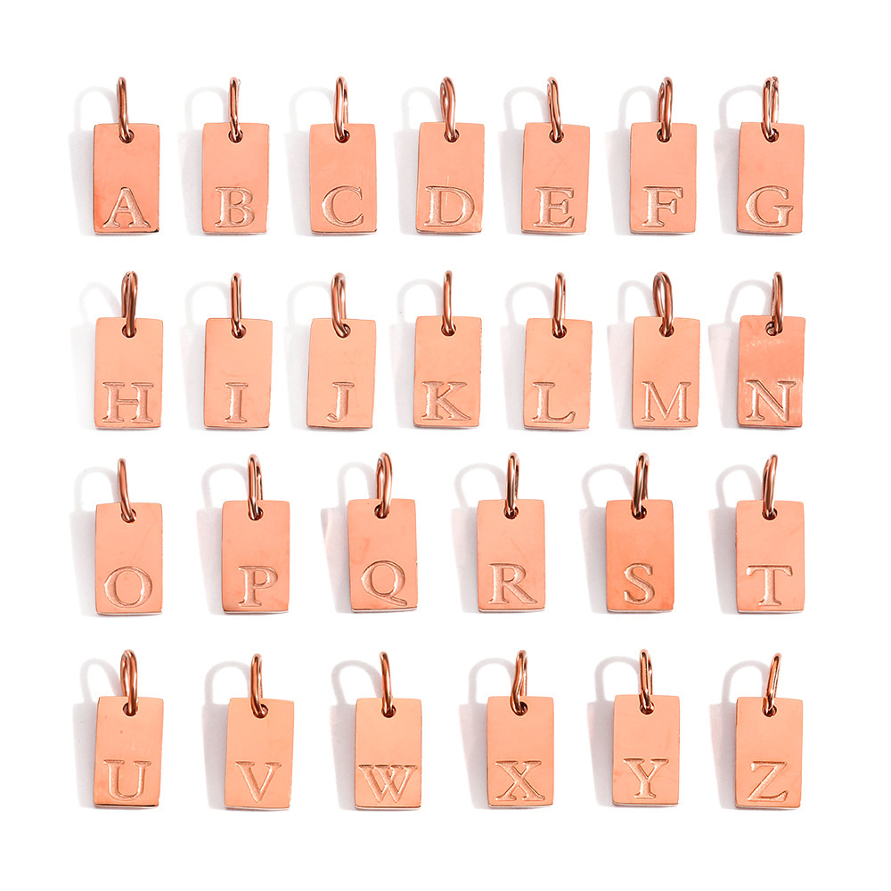 Letter Pendant – Stainless Steel Gold-Plated  DIY Jewelry