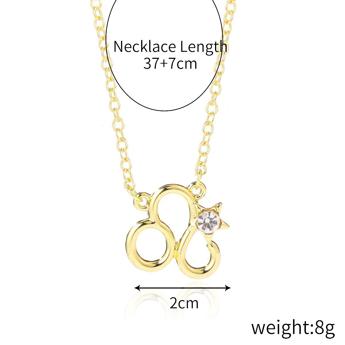Zodiac Necklace – Alloy Crystal-Set 12 Zodiac Constellation Clavicle Necklace