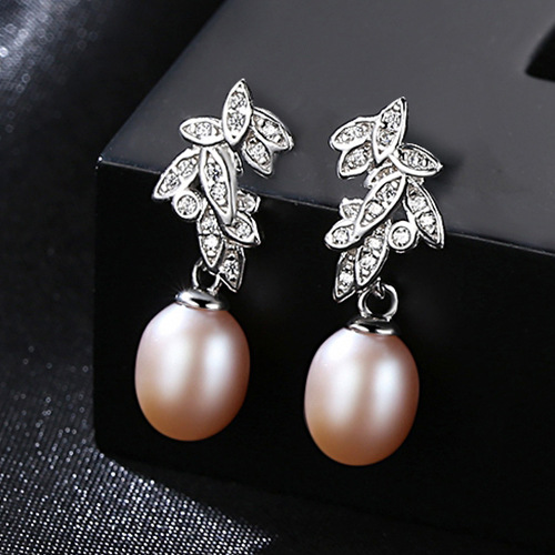 Freshwater Pearl Earrings for Women – Elegant Silver Jewelry