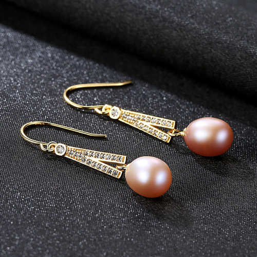 Freshwater Pearl Earrings for Women - S925 Silver, Elegant and Timeless Design