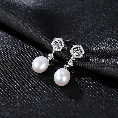 S925 Silver Freshwater Pearl Earrings for Women – Elegant Pearl Jewelry