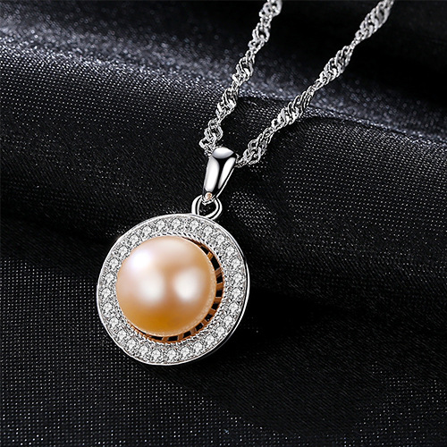 Silver Pearl Necklace – Elegant S925 Sterling Silver Jewelry for Women