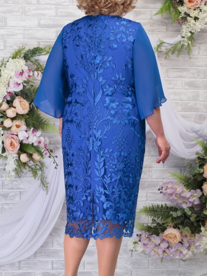 Elegant Floral Embroidered Midi Dress (Buy 2 Free Shipping)