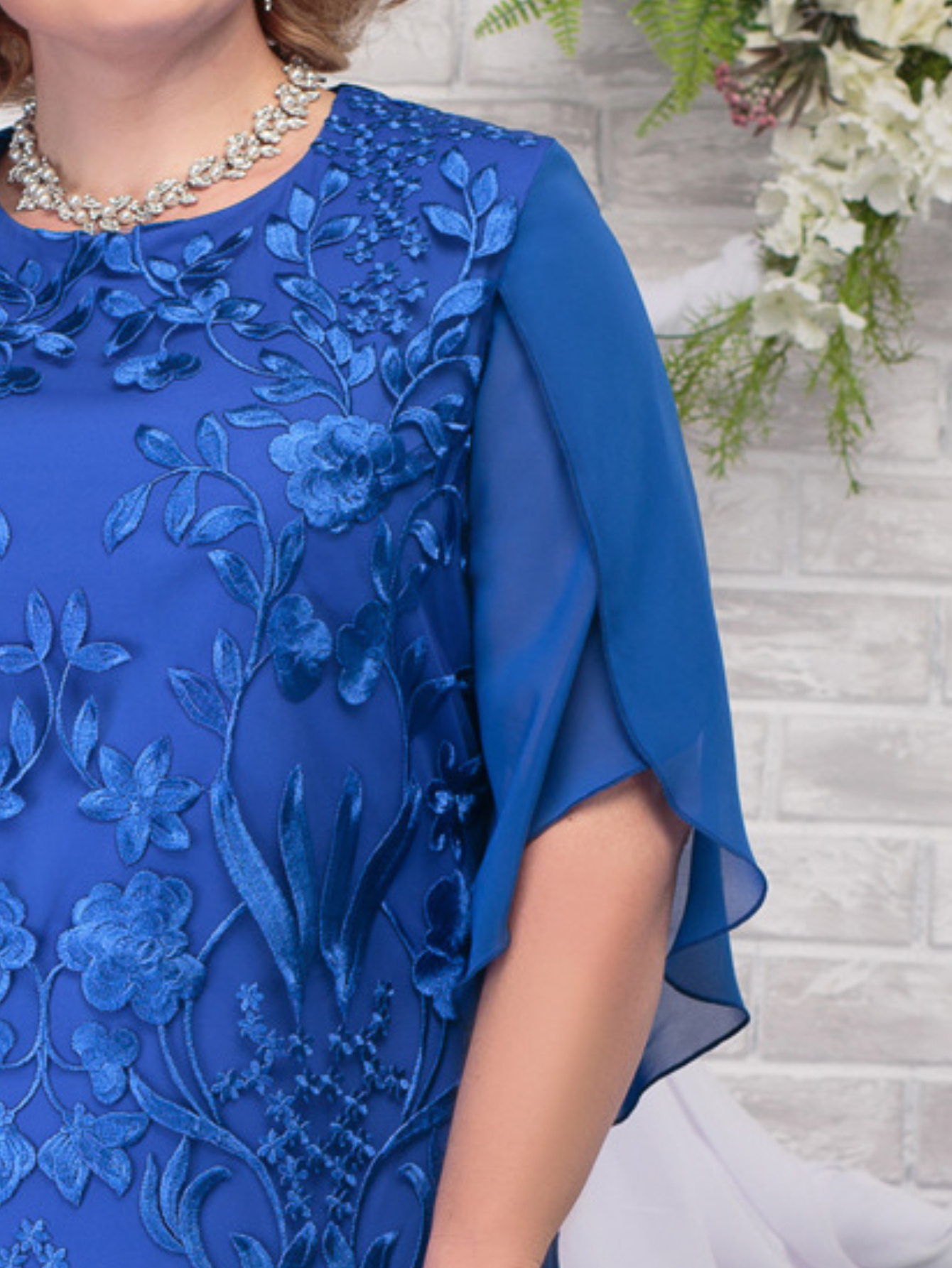 Elegant Floral Embroidered Midi Dress (Buy 2 Free Shipping)