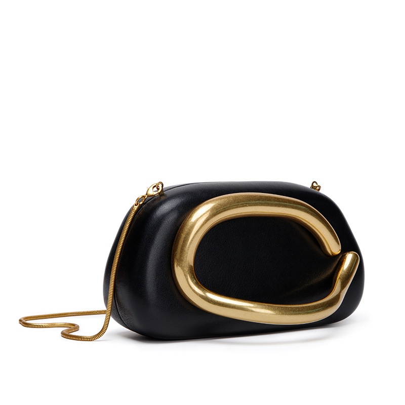 Gold Handle Clutch Purses PU Leather Bags (Buy 2 Free Shipping)
