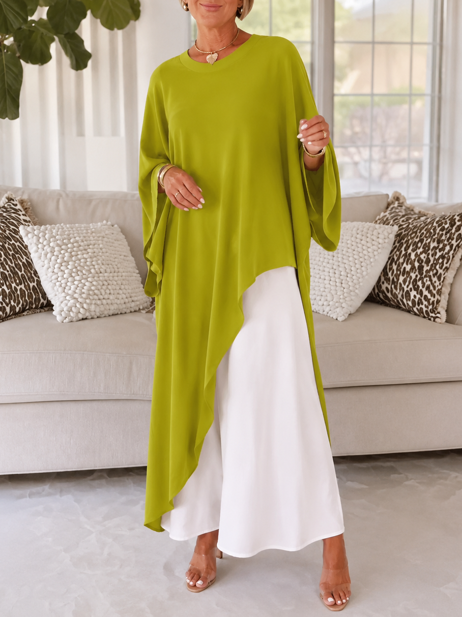 Elegant Asymmetric Tunic & Maxi Skirt Set (Buy 2 Free Shipping)