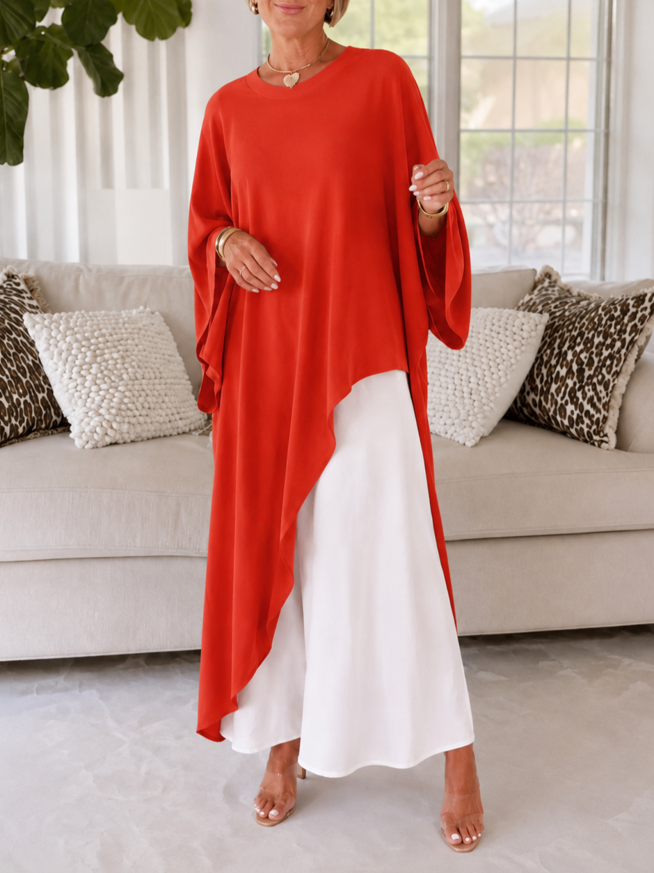 Elegant Asymmetric Tunic & Maxi Skirt Set (Buy 2 Free Shipping)