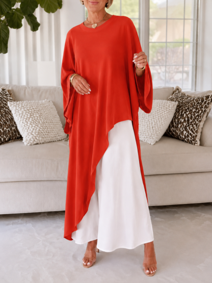 Elegant Asymmetric Tunic & Maxi Skirt Set (Buy 2 Free Shipping)