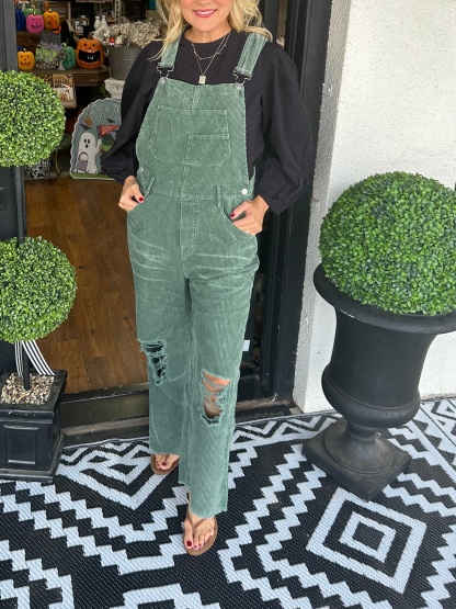 Ripped Overalls Jumpsuit (Buy 2 Free Shipping)