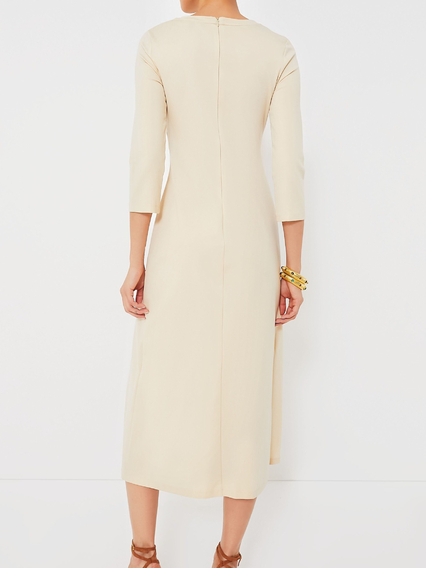Elegant Twist Waist Pleated Panel Midi Dress (Buy 2 Free Shipping)