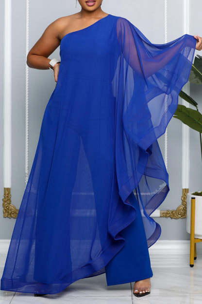 Elegant One Shoulder Ruffled Jumpsuits (Buy 2 Free Shipping)