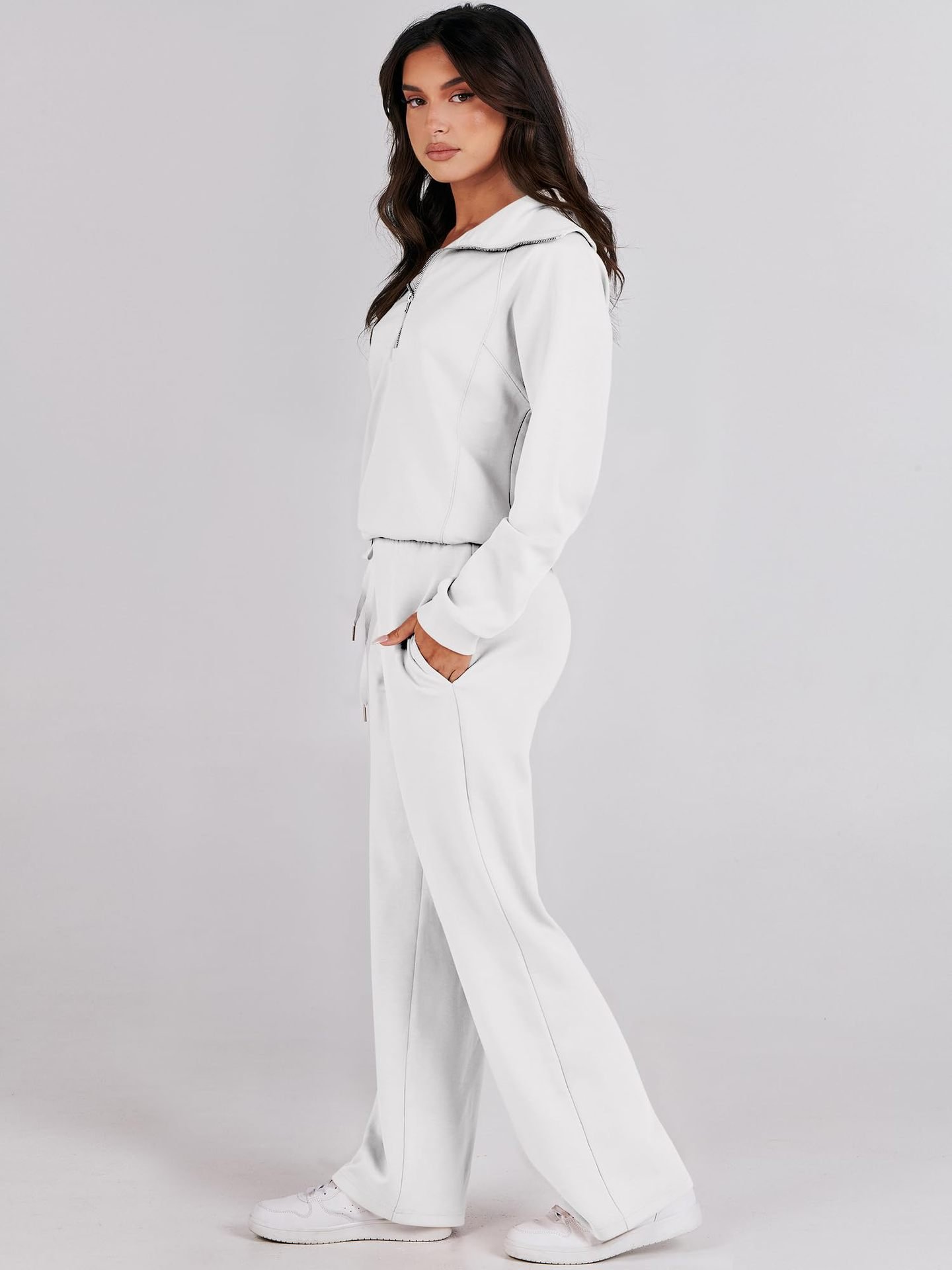 2024 New Year Hot Sale🔥Women's Navy Collar Half Zip Suit (Buy 2 Free Shipping)