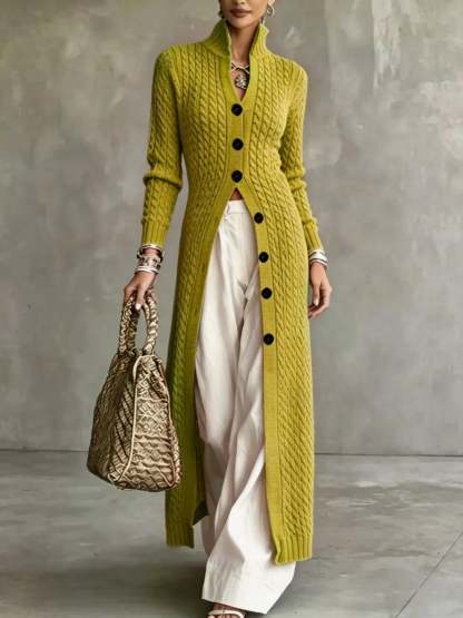 Elegant Cable-Knit Longline Cardigan (Buy 2 Free Shipping)