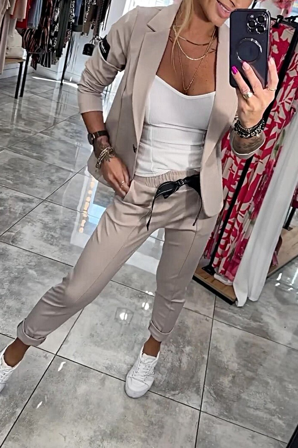 Women's Top Jacket & Elastic Pants Two-piece Set✨Buy 2 Sets Free Shipping