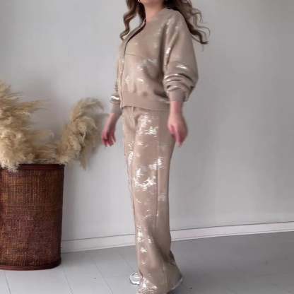 Silver Printed Elegant Outfit (Buy 2 Free Shipping)