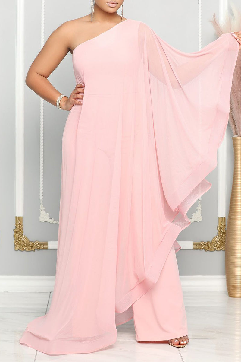Elegant One Shoulder Ruffled Jumpsuits (Buy 2 Free Shipping)