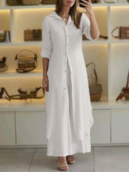 Last Day Promotion🔥Casual Cotton and Linen Two-piece Set(Buy 2 Free Shipping)