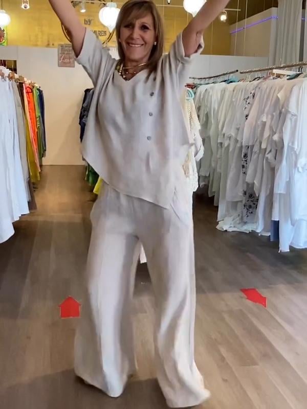 Last Day Promotion🔥Women's Linen Casual Suit(Buy 2 Free Shipping)