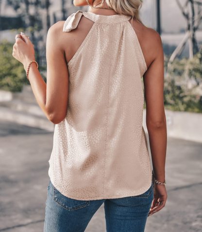 Last Day 70% OFF🔥Sleeveless Tie Mock Neck Summer Tops