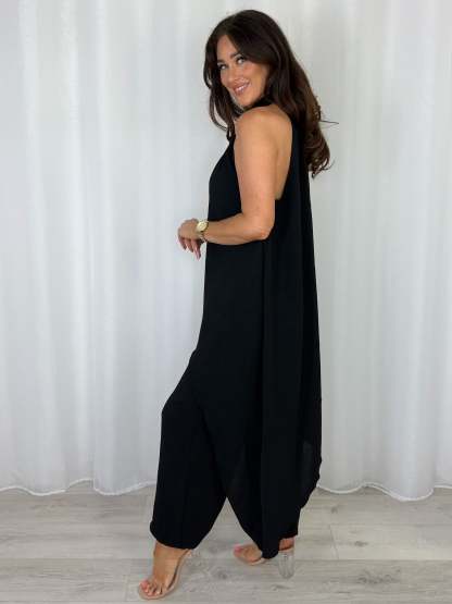 Halter Neck Long Asymmetric Top And Harem Trouser Co-Ord (8 Colours)