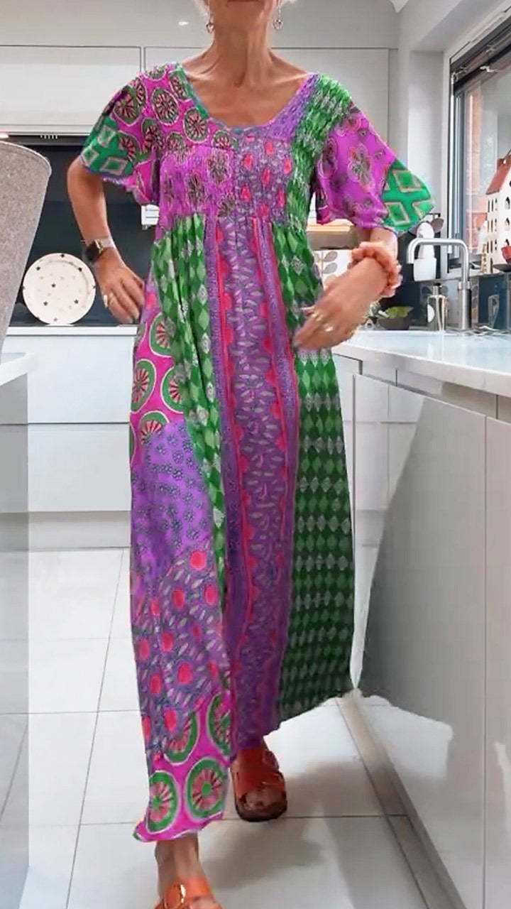 Bohemian Patchwork Maxi Dress (Buy 2 Free Shipping)