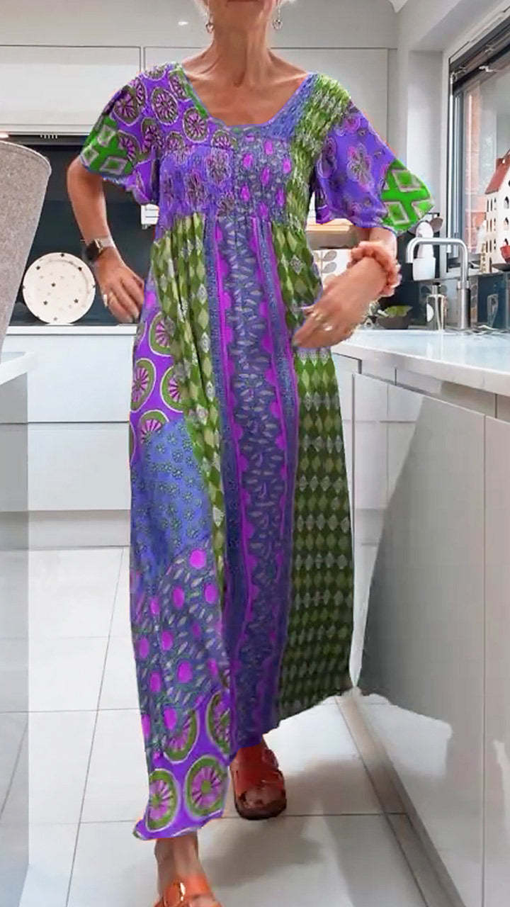 Bohemian Patchwork Maxi Dress (Buy 2 Free Shipping)