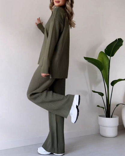 Chic Slit Casual Two Piece Set (Buy 2 Free Shipping)