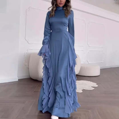 Elegant Ruffle Maxi Dress (Free Shipping)