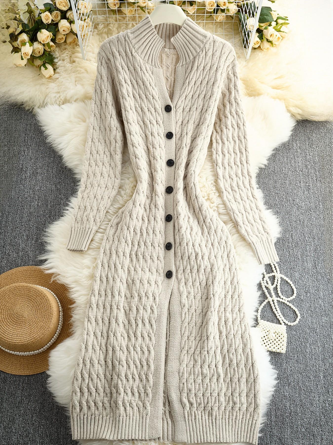 Elegant Cable-Knit Longline Cardigan (Buy 2 Free Shipping)