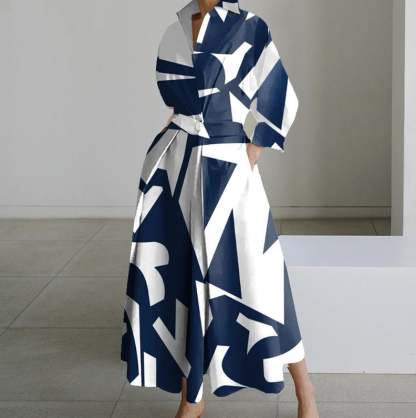 Plain Lapel Shirt Wrap Dress (Buy 2 Free Shipping)