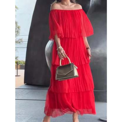 Last Day 49% OFF🔥Elegant Chiffon Cake Maxi Dress(Buy 2 Free Shipping)