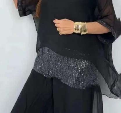 Last Day Promotion🔥Elegant Chiffon Two-Piece Set(Buy 2 Free Shipping)