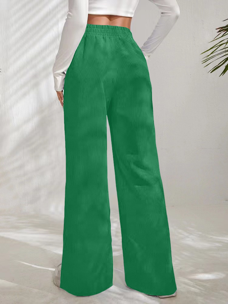 High Waist Corduroy Split Hem Wide Leg Pants (Buy 2 Free Shipping)