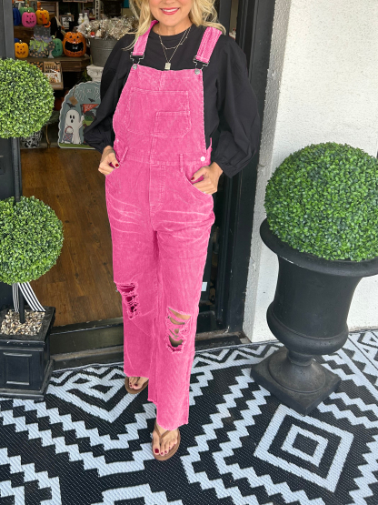 Ripped Overalls Jumpsuit (Buy 2 Free Shipping)