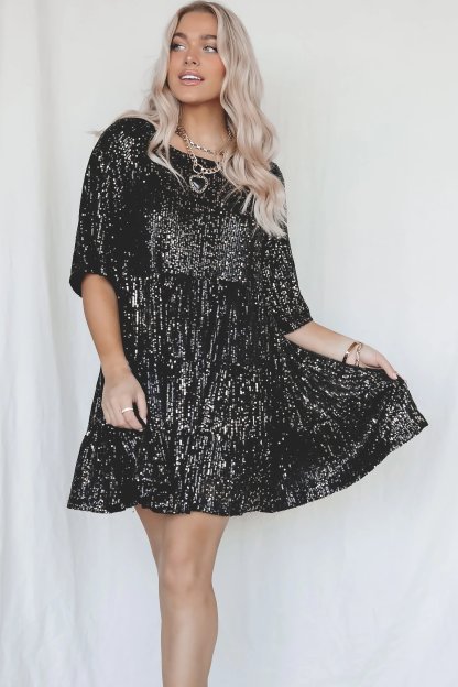 2024 Hot Sale✨Sequin Baby Doll Dress❤️Buy 2 Free Shipping