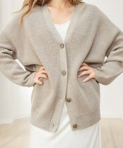 V Neck Knit Cardigan (Buy 2 Free Shipping)