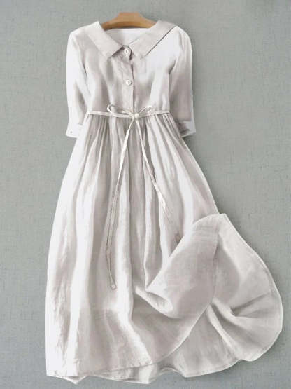  Elegant Cotton-Linen Dress (Buy 2 Free Shipping)