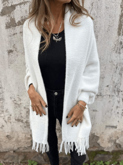 Long Sleeve Casual Tassel Shawl Coat(Buy 2 Free Shipping)