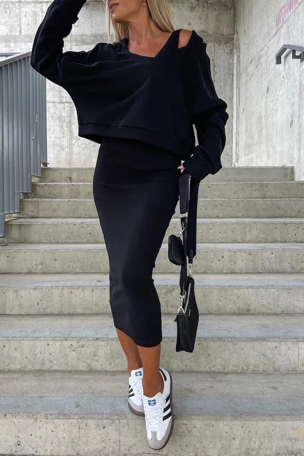 Women's Sleeveless Dress & Short Hoodie 2 Piece Set🍁Buy 2 Sets Free Shipping