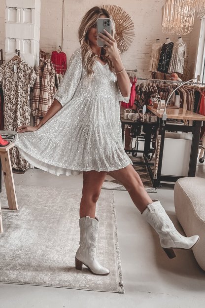 2024 Hot Sale✨Sequin Baby Doll Dress❤️Buy 2 Free Shipping