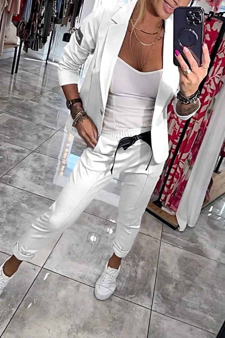 Women's Top Jacket & Elastic Pants Two-piece Set✨Buy 2 Sets Free Shipping