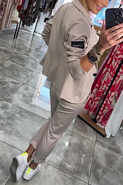 Women's Top Jacket & Elastic Pants Two-piece Set✨Buy 2 Sets Free Shipping