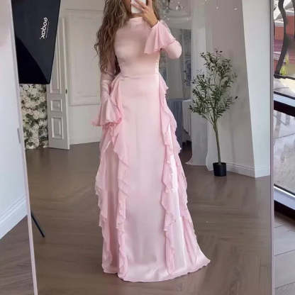 Elegant Ruffle Maxi Dress (Free Shipping)