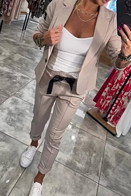 Women's Top Jacket & Elastic Pants Two-piece Set✨Buy 2 Sets Free Shipping