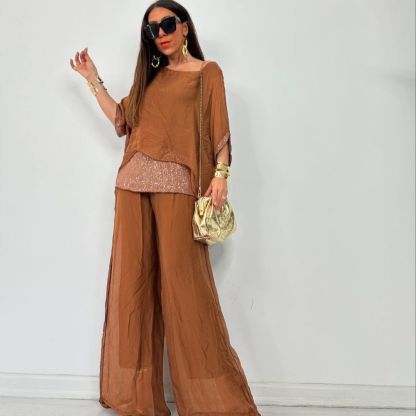 Last Day Promotion🔥Elegant Chiffon Two-Piece Set(Buy 2 Free Shipping)