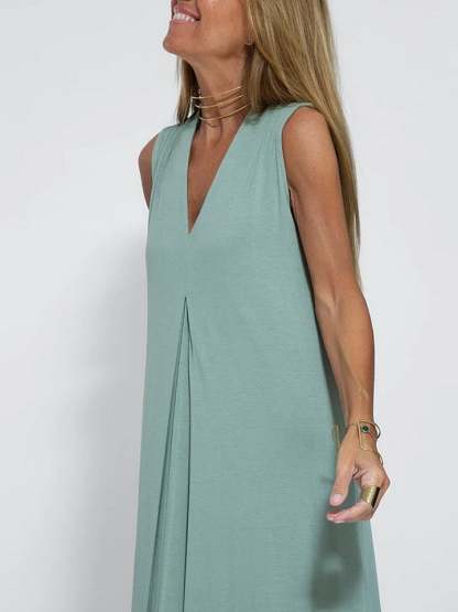 Last Day Promotion🔥Elegant Solid Color Sleeveless Maxi Dress(BUY 2 FREE SHIPPING)