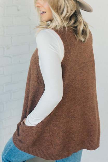 Cozy Pocket Sweater Vest | Buy 2 Free Shipping