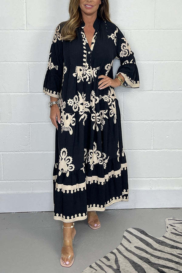 Boho Bloom Embroidered Maxi Dress (Buy 2 Free Shipping)